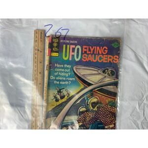 Gold Key UFO Flying Saucers Comic Book 25 Cents‎ 1960s Sci Fi Vintage